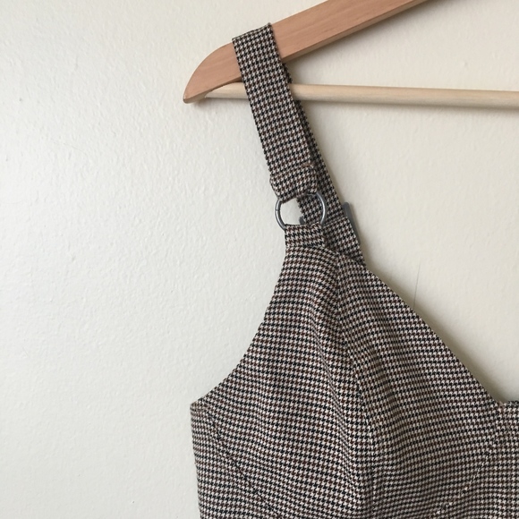 ⚡️NWT! Wild Fable Brown Plaid Bra Bustier Crop Top - Picture 7 of 8